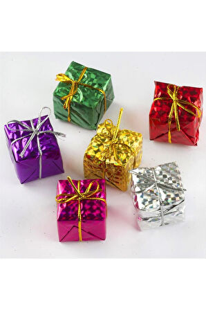 12'li Hediye Paketi Figürlü Yılbaşı Ağaç Süsü