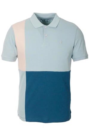 Erkek Polo Yaka Tişört Mavi %100 Pamuk Slim Fit Ribanalı Kol Garnili T-shirt NCS JEANS 1165