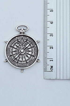 3'lü Pusula Gümüş Kaplama Gümüş Kaplama Kolye Seti