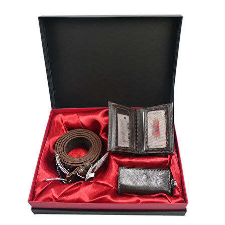 HAKİKİ DERİ DAMAT SET 3'LÜ  KEMER & CÜZDAN & ANAHTARLIK SİZE ÖZEL KEMER  BOY & CÜZDAN MODEL DEĞİŞTİRME ÖZELLİĞİ 10 YIL GARANTİ ARI