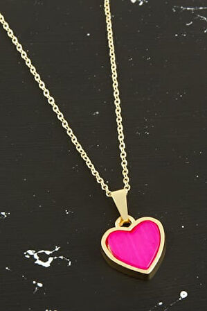 Kalp Polyester Kolye