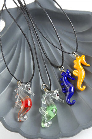 Deniz Atı Cam Kolye