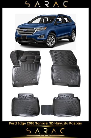 Ford Edge 2024 Model Araca Özel 3d Havuzlu Paspas