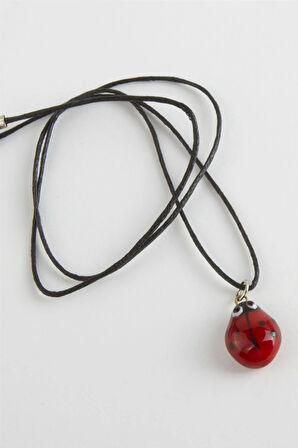 Uğur Böceği Cam Kolye