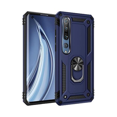 Smcase Xiaomi Mi 10 Kılıf Vega Yüzüklü Tank Kapak 