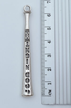 2'li Beyzbol Sopası Şimşek Flash Gümüş Kaplama Kolye Seti