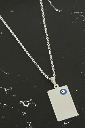 Dikdörtgen İsim Yazılabilir Kolye