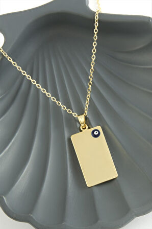 Dikdörtgen İsim Yazılabilir Kolye