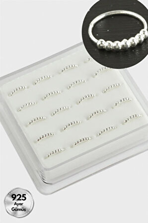 Noktalı Halka Gümüş Hızma 20 Adet