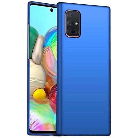 Smcase Samsung Galaxy A51 Kılıf Lüks Mat Silikon  Nano Ekran Koruyucu  Kamera Nano Ekran Koruyucu