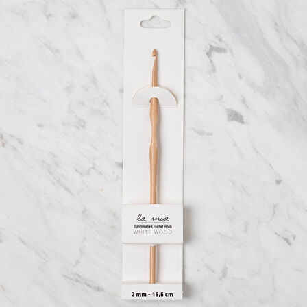 La Mia Whitewood 3 mm 15.5 cm Ahşap Yün Tığ