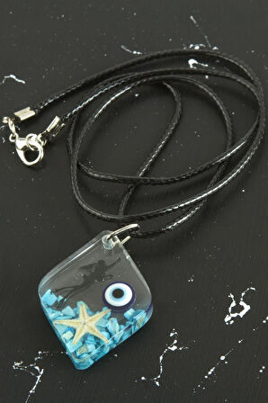 Deniz Yıldızı Beşgen Epoksi Kolye