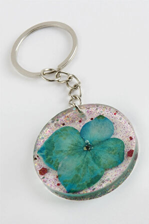 Ortanca Epoksi Anahtarlık