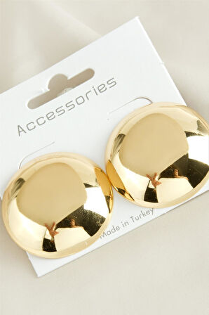 Yuvarlak Yeni Sezon Metal Küpe