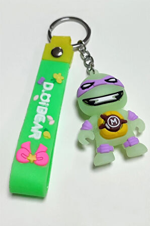 Fosforlu Kaplumbağa Silikon Anahtarlık