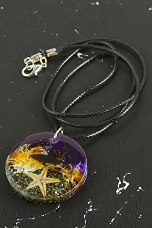 Köpek Balığı Deniz Efektli Epoksi Kolye