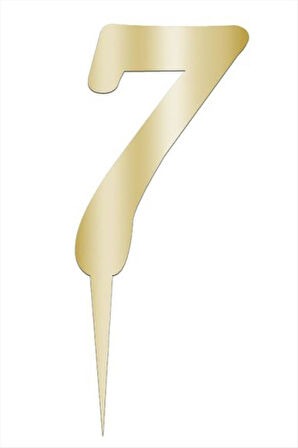 Sarı Renkli Rakam Pasta ve Kek Pleksi