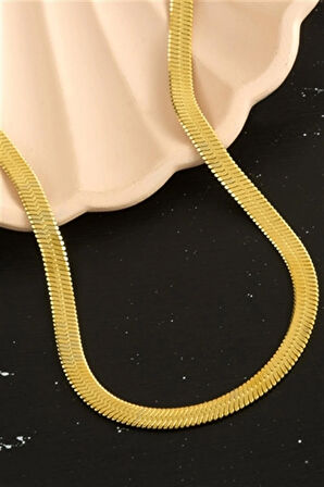 Lüx İtalyan Çelik Zincir Kolye 45CM