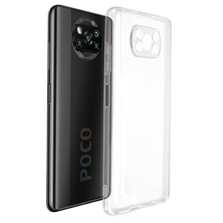 Gpack Xiaomi Poco X3 Pro Kılıf Kamera Korumalı Şeffaf Silikon