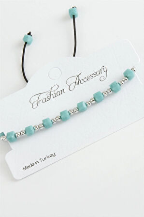 Küp Top Metal Kristal Bileklik