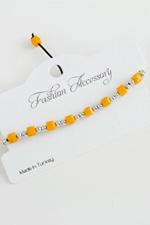 Küp Top Metal Kristal Bileklik