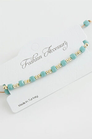 Küp Top Metal Kristal Bileklik