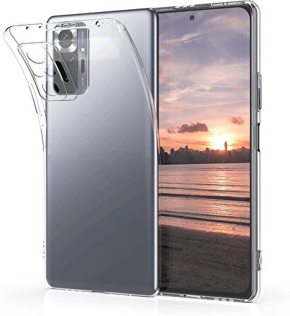 Gpack Xiaomi Redmi Note 10 Kılıf Kamera Korumalı Şeffaf Silikon  Nano Glass