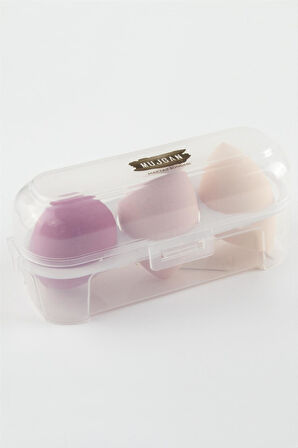 3 Adet Yumurta Kutulu Makyaj Süngeri