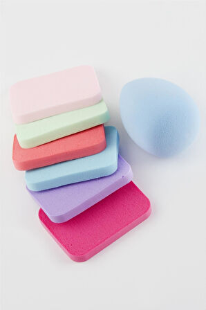 7 Adet Karışık Makyaj Süngeri