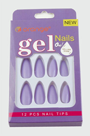 Orange Yapıştırıcılı Jel Takma Tırnak