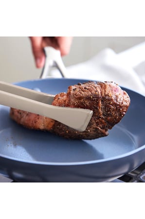  GreenPan Silikon Kilitli Maşa Bej | Platinum Silicone | BPA İçermez | 200°C Isıya Dayanıklı |