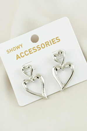 Kalp Yeni Sezon Metal Küpe