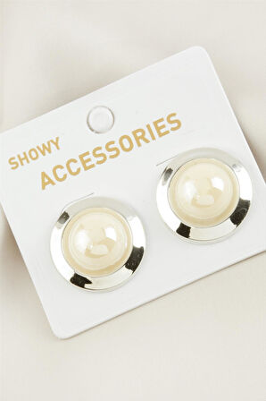 Yuvarlak Yeni Sezon İnci Küpe