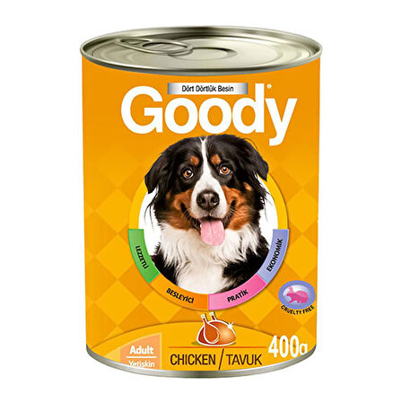 Goody Tavuklu Yetişkin Köpek Konservesi 24 Adet 400 Gr 