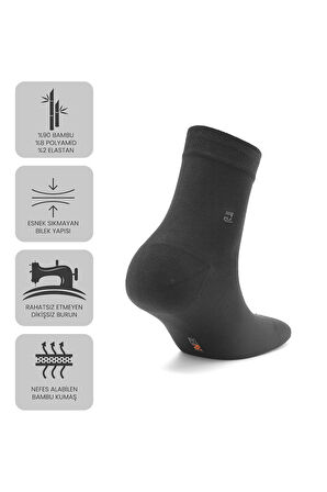 Just Inner Erkek Çorap 6'lı Yarım Konç (Bambu)