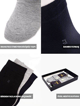 Just Inner Erkek Çorap 6'lı Yarım Konç (Bambu)