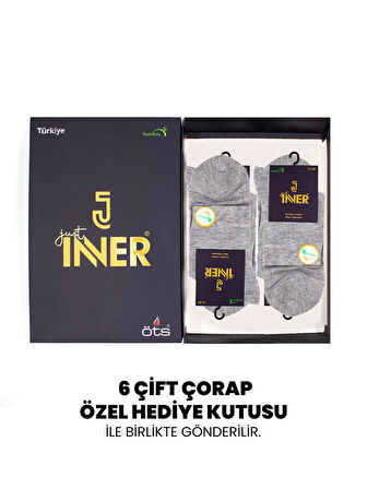 Just Inner Erkek Çorap 6'lı Yarım Konç (Bambu)