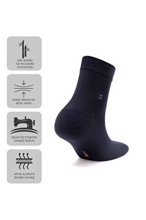 Just Inner Erkek Çorap 6'lı Yarım Konç (Bambu)