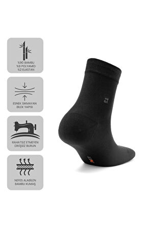 Just Inner Erkek Çorap 6'lı Yarım Konç (Bambu)