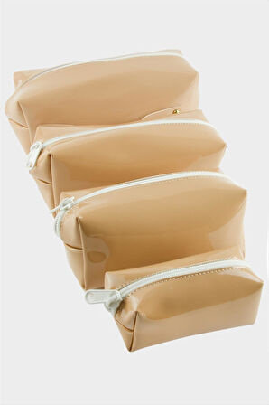 4 Adet El Tutmalı Makyaj Çantası