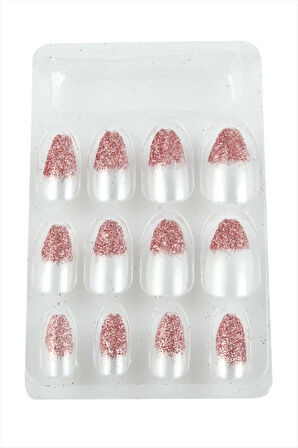 Simli Renkli Takma Tırnak