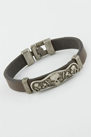 Kuru Kafa Suni Deri Bileklik