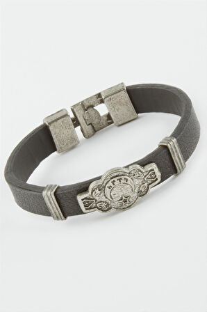 Ay Yıldız Suni Deri Bileklik