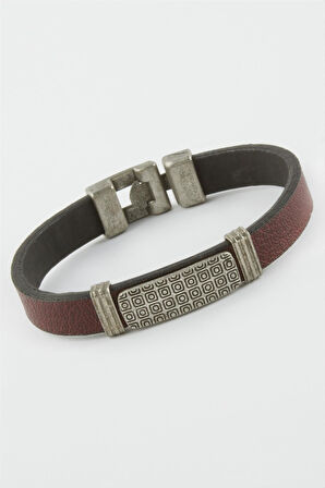 Kare Suni Deri Bileklik