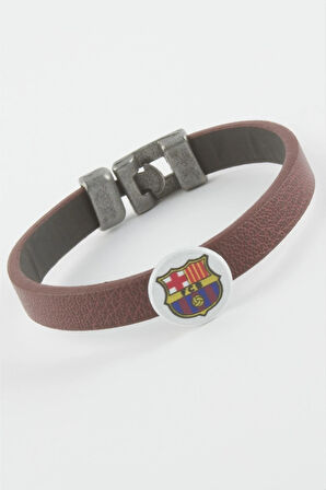 Bordo Renkli Suni Deri Bileklik