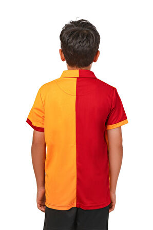 Galatasaray Lisanslı 5 Yıldız Polo Yaka Çocuk Forma T-Shirt 