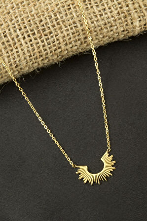 Yarım Halka Lüks Çelik Kolye