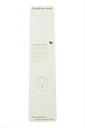 Çivi Zirkon Taşlı Lüks Çelik Kolye