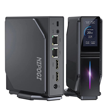 Nipogi S1 Intel Alder Lake 12.Nesil N100 16GB DDR4 512GB NVMe HDMI WiFi6/BT5.2 WIN11 PRO Mini PC