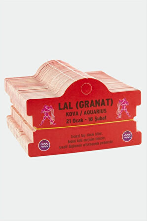 Lal (Granat)  Kova Burç Bileklik Kartı